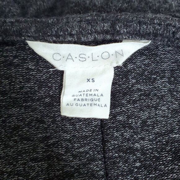 Caslon Womens Sweatshirt Size XS V-Neck Long Sleeves Side Slit Dark Gray - Picture 5 of 6